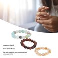 thumbnail image 3 of 3 Anillos Con Cuentas De Cristal, Anillos De Piedra Con Cuentas De 0,16 Pulgadas De Diámetro, Pulseras De Macramé Elásticas Ajustables Para Mujeres, Joyas Para Aliviar La, 3 of 7