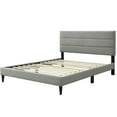 thumbnail image 2 of Bed In A Box With Socket, Gray Fabric Channel Headboard, 80in Deep X 58.5in Wide 42.5in High, 68lb Full Sized Charging, 80" D 58.5" W 42.5" H, 68 Lb Weight, 2 of 2