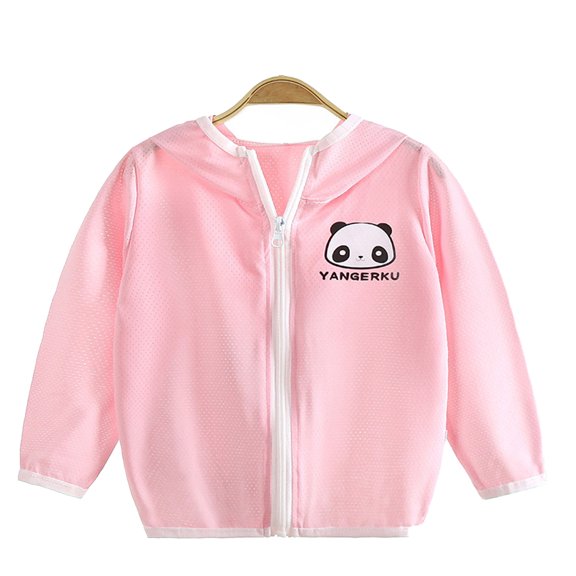 MXIEZI 3-12 Years Kids Unisex Ice Silk Sun Protection Jacket Boys Girls Toddler Summer Cartoon Print Sunsuits Baby Sun Shirt Light Air Conditioning Shirt Beach