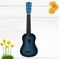 thumbnail image 5 of Guitarra acústica popular de 21 pulgadas, instrumento musical para principiantes, guitarra de 6 cuerdas para el hogar, escuela, niños, suministros para clases de música (azul), 5 of 5