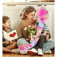 thumbnail image 4 of DolliBu Happy Mother's Day Super Soft Rainbow Animal Plush Hat - Cute Animal with Hat, Scarf, Mitten and Pink Heart Message for Best Mommy, Grandma, Wife, Daughter - Cute Plush Toy Gift - 37 Inches, 4 of 6