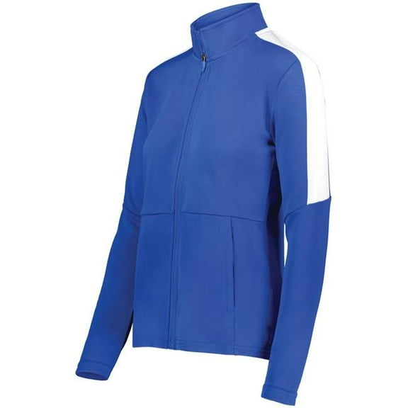 Holloway 223730.280.XLT Ladies Crosstown Jacket, Royal & White - Extra Large Tall