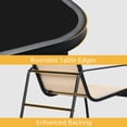 thumbnail image 5 of DWVO 3 Piece Steel Outdoor Patio Dining Set, Black/Beige, 5 of 8