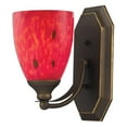 thumbnail image 2 of Elk 1 Light Vanity in Polished Chrome and Fire Red Glass - 570-1C-FR-LED, 2 of 4