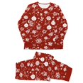 thumbnail image 2 of Odeerbi Christmas Pajamas for Family Holiday Long Sleeve Family Christmas Pajamas Matching Sets Dad Parent Child Printed Loungewear Set Two-Piece Sleepwear Xmas PJs Set Black, 2 of 8