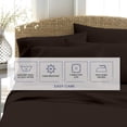 thumbnail image 6 of Kotton Culture Bed Sheets 4 Piece 100% Egyptian Cotton 600 TC Soft Crisp Cooling Cotton Luxury Hotel Sheets with 16" Inch Deep Pocket Snug Fit Sateen Weave (Chocolate,King), 6 of 6