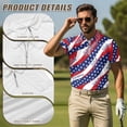 thumbnail image 5 of Jeiento Matching Couple Outfits Fashion Sleeveless Golf Shirt for Women 250 Years USA Tennis Tank Tops Men Running Shirt with Collar Sports Athletic Shirts, Men's M, 5 of 6