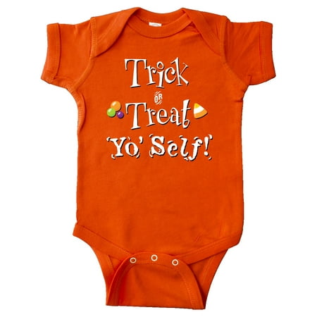 

Inktastic Trick or Treat Yo Self with Candy Corn Gift Baby Boy or Baby Girl Bodysuit