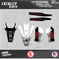 thumbnail image 4 of Kalair GFX Graphics Kit for Husqvarna ENDURO 2-STROKE TE150, TE250 and TE300 (2020-2023) Fatality Series, 4 of 5