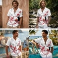 thumbnail image 2 of FOR U DESIGNS Plum Blossom Cat Clouds Print Matchable Couple Outfits Matching Clothes Linen-Look Casual Shirt or Maxi Sleeveless Dress for Beach Parties Travel, 2 of 7