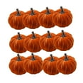thumbnail image 3 of GROWTH TANK 12x Artificial Velvet Pumpkins Decorative Home Mini Holiday Fall Decorations None Lanyard, 3 of 9