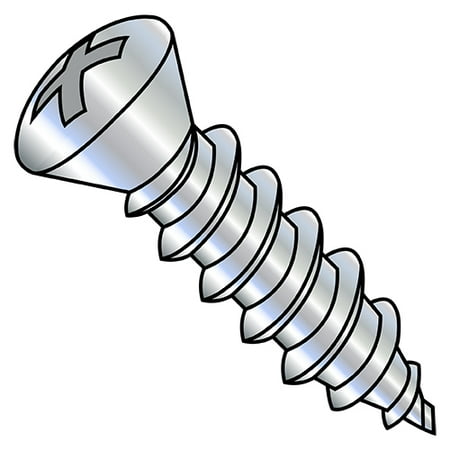 

10-16X1 1/4 Phillips Oval Number 8 Head Self Tapping Screw Type AB Full Thread Zinc (Pack Qty 4 000) BC-1020ABPO8