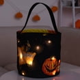 thumbnail image 3 of Halloween Candy Bucket with LED Light,Halloween Trick or Treat Bucket,Candy Basket Tote Bag for Kids,Reusable Canvas Large Halloween Party Baskets Bags, 3 of 5