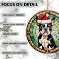 thumbnail image 4 of Boston Terrier Dog Ornaments Ceramic For Christmas, Stained Glass Ornaments Ceramic Christmas 2025, 4 of 7