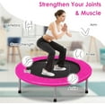 thumbnail image 6 of XiHuaZhaoChen Foldable Rebounder Trampoline for Adults, Stable & Quiet Small Exercise Trampoline with Safety Pad, Indoor Outdoor Mini Fitness Trampoline for Adults,36" x 36" x 7.5",Pink, 6 of 11