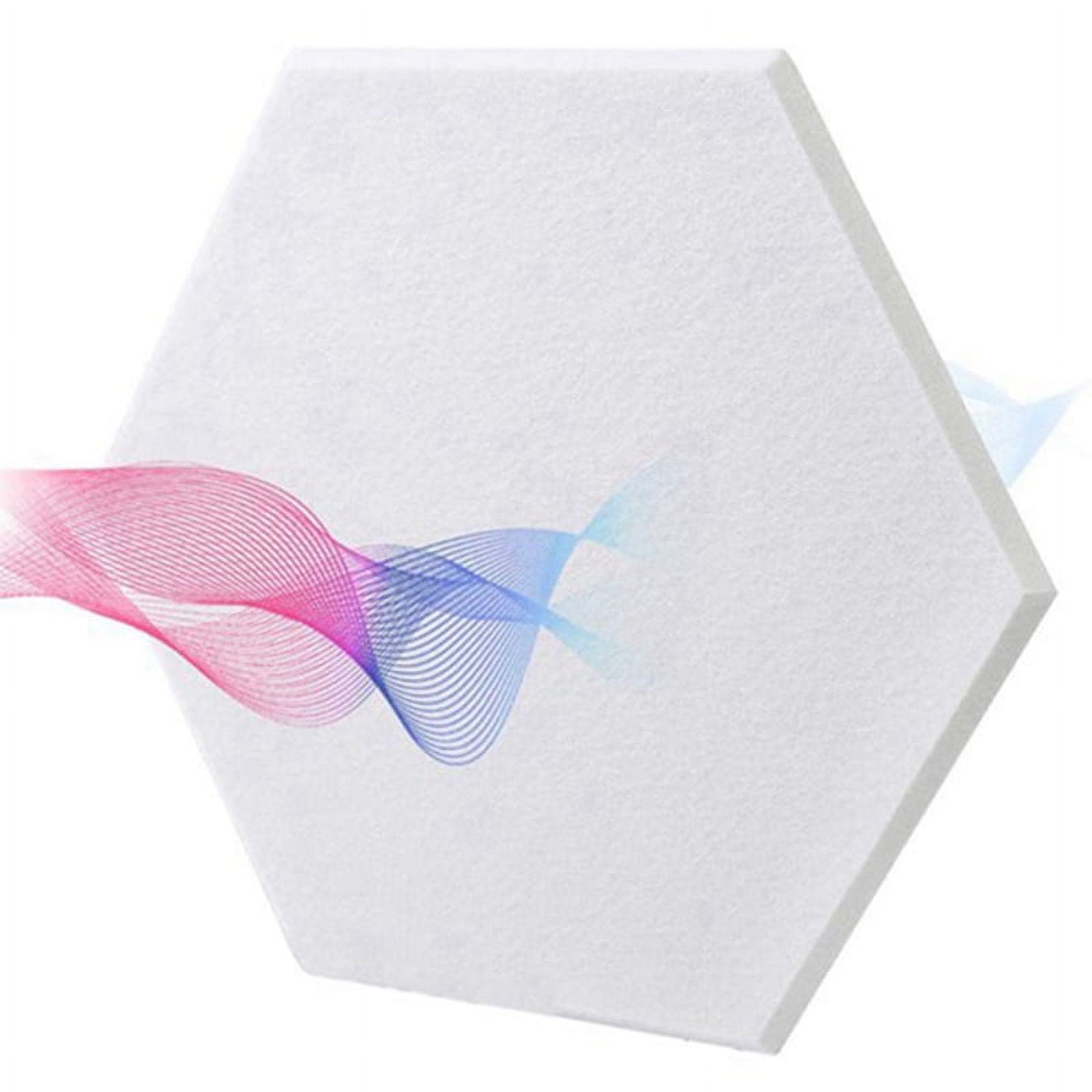 12 Pcs Hexagon Acoustic Panels Beveled Edge Sound Proof Foam Panels