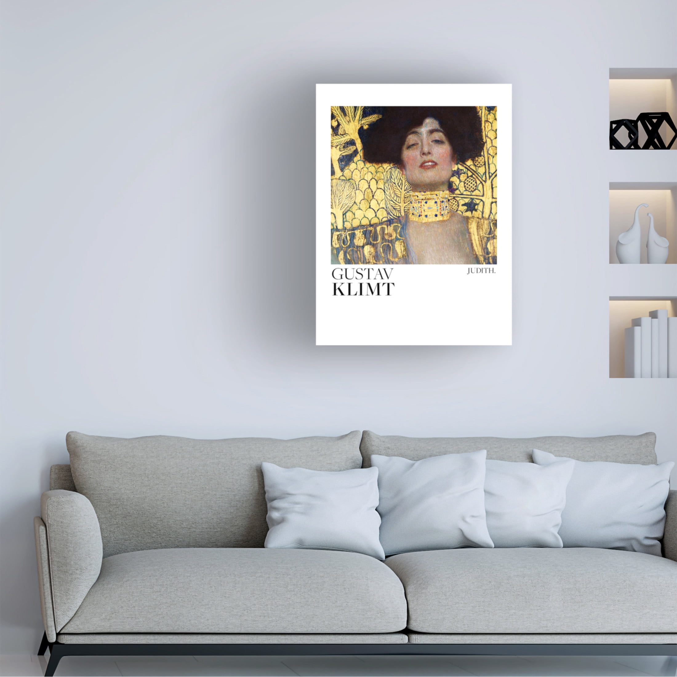Canvas Wall Art - Pictufy  'Judith And The Head Of Holofernes 1901 Poster 2' Wall Art for Living Room, Bedroom, or Office D?cor by Trademark Fine Art - 14 x 19 Inches