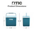 thumbnail image 4 of RTIC Road Trip Personal Cooler, 8 QT, 12 Can Hard-Sided Ice Chest Cooler, Deep Harbor/RTIC Ice, 4 of 7