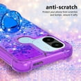 thumbnail image 4 of Clear Case for Xiaomi Redmi A1 with Kickstand for Girls Women, Floating Liquid Holographic Sparkle Glitter Case Bling Gradient Quicksand Cover for Xiaomi Redmi A1/A1+ JB Purple Navy, 4 of 7