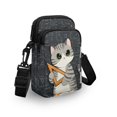 thumbnail image 3 of HELLHERO Cat Pattern Design with Zipper Double-layer with Shoulder Strap 4.33x1.97x7.09 Crossbody Small Bags Polyester Crossbody Bag for Adult, 3 of 7