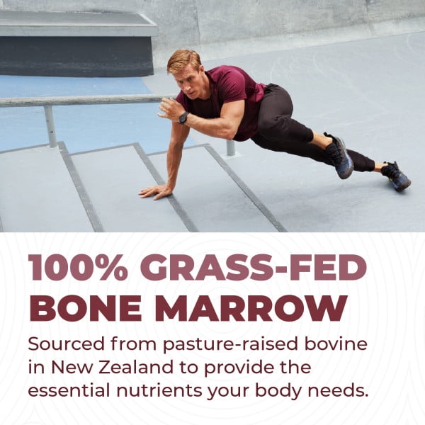 Left Coast Performance Bovine Bone Marrow Supplement - 100% Grass Fed and Pasture Raised in New Zealand- Supports Collagen, Joint, Bone & Immune Health- 180 Capsules