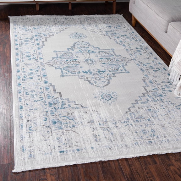 Unique Loom New Classical Collection Area Rug - Attiki (7' 1" x 10' Rectangle Beige/Gray)