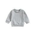 thumbnail image 2 of Musuos Toddler Baby Boys Sweatshirts 6 12 18 24M 3T Long Sleeve Crewneck Solid Color Pullover Fall Tops, 2 of 9