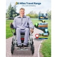 thumbnail image 2 of Towallmark 30 Miles Long Travel Range Electric Wheelchair for Adults, Foldable Lightweight All Terrain Motorized Wheelchair with 2 Batteries, 330lb Capacity & Airline Approved, 2 of 10