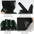 thumbnail image 4 of Touchscreen Motorcycle Gloves - Racing, Motocross & Bike Riding Gloves for 9.5-10cm Palm Width - Nylon, White/Red/Green - One Pair, 4 of 6