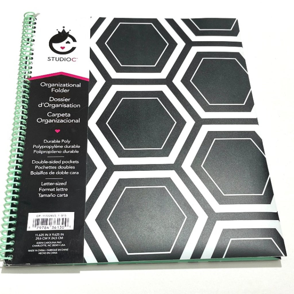 Durable Organization Poly Folder with Double-sided Pockets 11.6x9.6 Inch