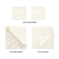 thumbnail image 2 of Superior Egyptian Cotton 400 Thread Count Deep Pocket Sheet Set, Queen Size, Ivory, 2 of 10