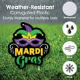 thumbnail image 5 of Big Dot of Happiness Colorful Mardi Gras Mask - Lawn Decorations - Outdoor Masquerade Party Yard Decorations - 10 Piece, 5 of 8