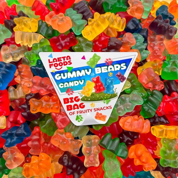 Gummy Bears Candy, Assorted Fruit Flavored (2 Pound Bag)