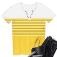 thumbnail image 6 of Bovxnpu Short Sleeve Tee Shirts Summer Dressy Casual Blouses Print Button Crewneck Casual Dressy Tee Summer Tops (Women's or Women's Plus), 6 of 7