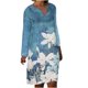 thumbnail image 1 of Vestido largo hasta la rodilla con cuello en V y manga larga con estampado cómodo e informal a la moda para mujer Pompotops  hdfakjf3093, 1 of 8