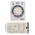thumbnail image 1 of Time Relay Timer Switch 24V DC H3Y-2 Delay Timer with Adjustable Transparent Dial 1S/3S/6S/10S/30S/60S for Industrial Control, 1 of 7