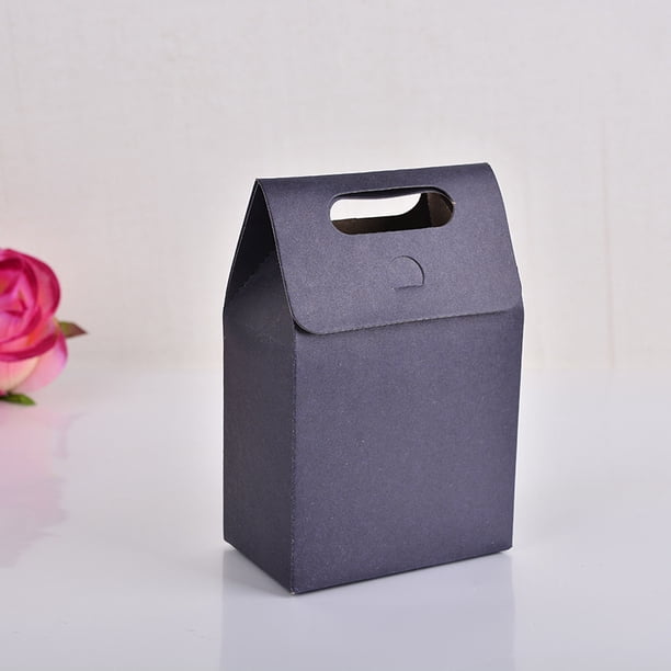 Xiao Hua Regalo, bolsa de embalaje de caja de regalo, bolsa de regalo de papel kraft vintage (pequeña, azul oscuro)