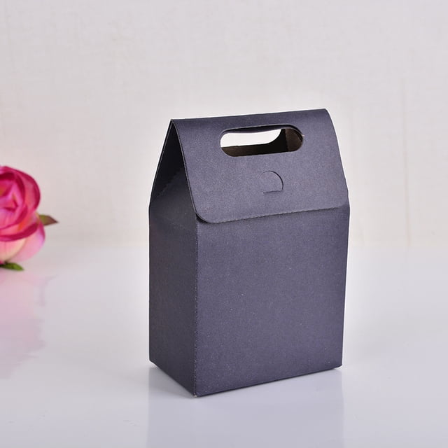 Xiao Hua Regalo, bolsa de embalaje de caja de regalo, bolsa de regalo de papel kraft vintage (mediana, azul oscuro)