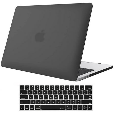 ProCase MacBook Pro 13 Case 2019 2018 2017 2016 Release A2159 A1989 A1706 A1708, Hard Case Shell Cover and Keyboard Skin Cover for MacBook Pro 13 Inch with/Without Touch Bar -Black