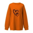 thumbnail image 3 of pimelu Valentine's Day Sweatshirt for Women Womens Oversized Sweatshirts Ladies Girls Fashion Heart Graphics Print Pullover Tops Spring Loose Long Sleeve Crewneck Sweatshirt Sweater, 3 of 3