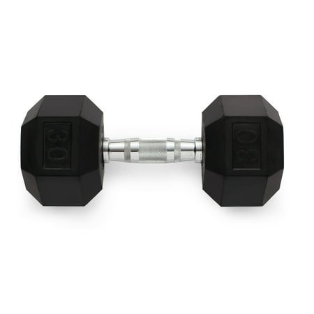Weider, 30lb Rubber Hex Dumbbell, Single