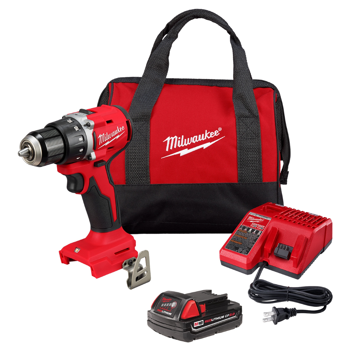 Milwaukee VIPRB-3601-21P 18V, Cordless 5 in Drill Driver, 2 Ah, 550 in lbs 1700 RPM