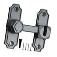 thumbnail image 3 of Cerradura para puerta de granero, pestillo portátil resistente, abatible de 90/ para armarios de jardín, puertas exteriores para mascotas y Gris, 3 of 8