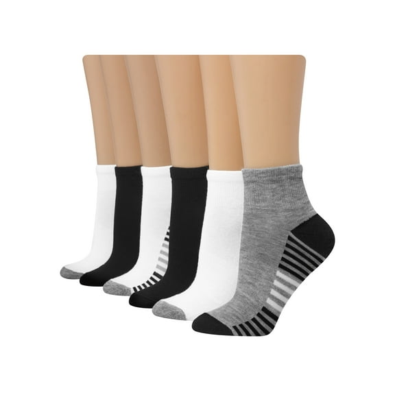 Hanes Women's Cool Comfort Sport Ankle Socks, 6 Pack