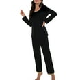 thumbnail image 5 of MecTo Women Pajamas Sets, Lady Solid Long-Sleeved PJ, 2 piece, Size S, 5 of 9