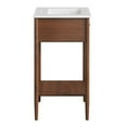 thumbnail image 3 of Sink Vanity Cabinet, Walnut White, Wood, Mid Century Hotel Bedroom Bathroom, Modern Contemporary HB36399, 3 of 9
