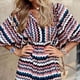 thumbnail image 5 of Vestido Mujer 2023 Puff manga cuello en V Maxi vestido bohemio Floral vestido (Multicolor XXXL) Ygjytge Multicolor T 3EG para Mujer, 5 of 8