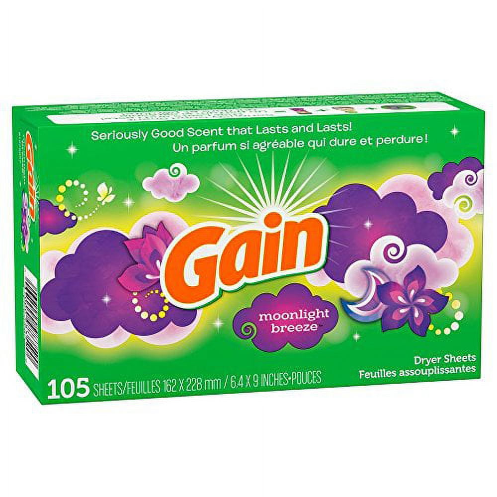 Gain Fabric Softener Dryer Sheets Moonlight Breeze (Pack of 16)