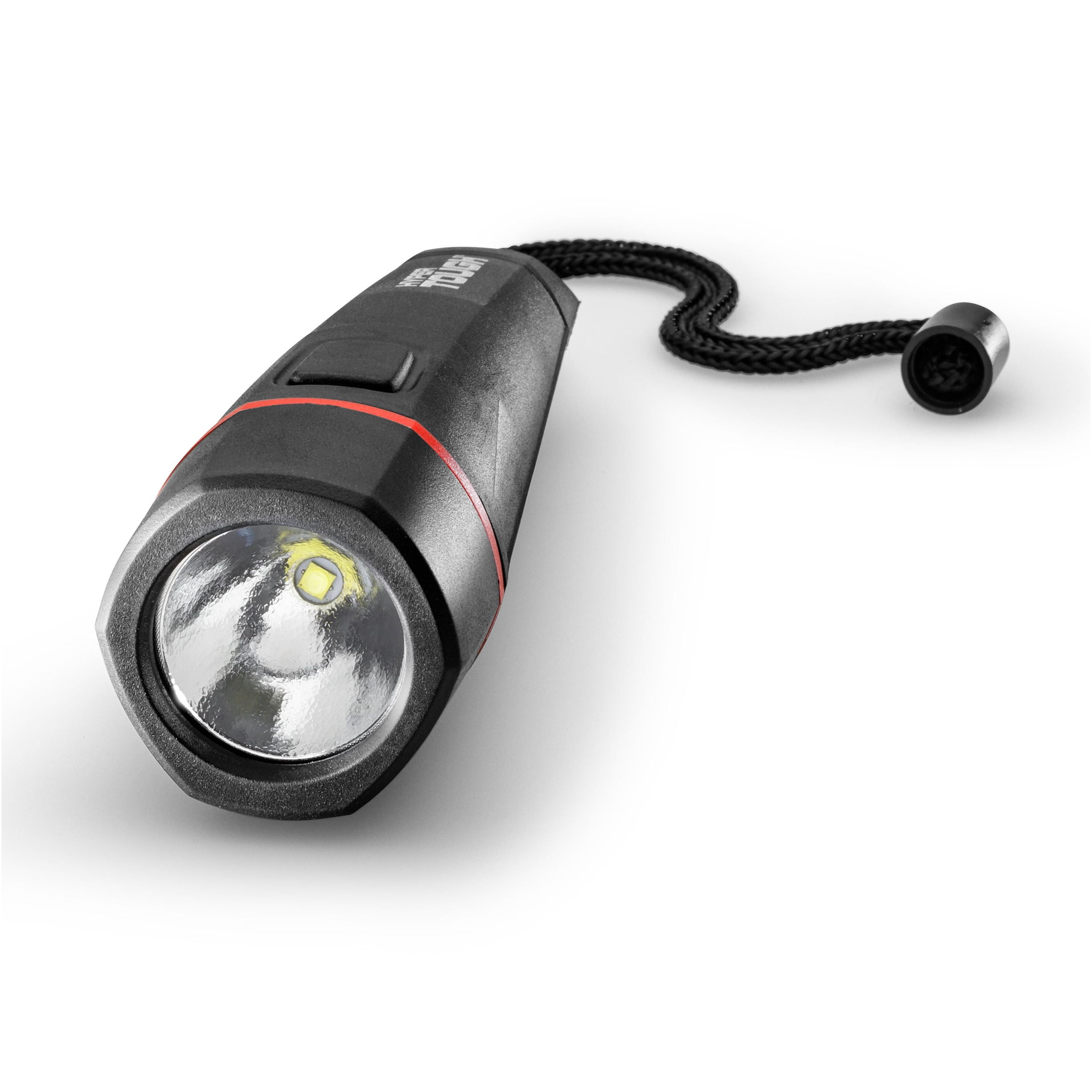 (2 pack) Hyper Tough 400 Lumen LED Rubber Flashlight, Black, Batteries Included