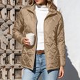 thumbnail image 5 of Ghalytn Women's Quilted Jacket Stand Collar Full Zip Lightweight Puffer Coat Long Sleeve Outerwear, 5 of 8